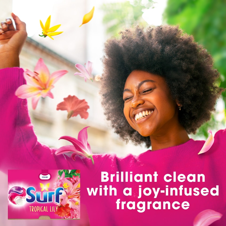 image 1 of Surf 3 In 1 Tropical Lily Washing Capsules 15 Washes 259.5g