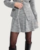 image 2 of F&F Boucle Textured Pleated Mini Skirt in Multi Grey