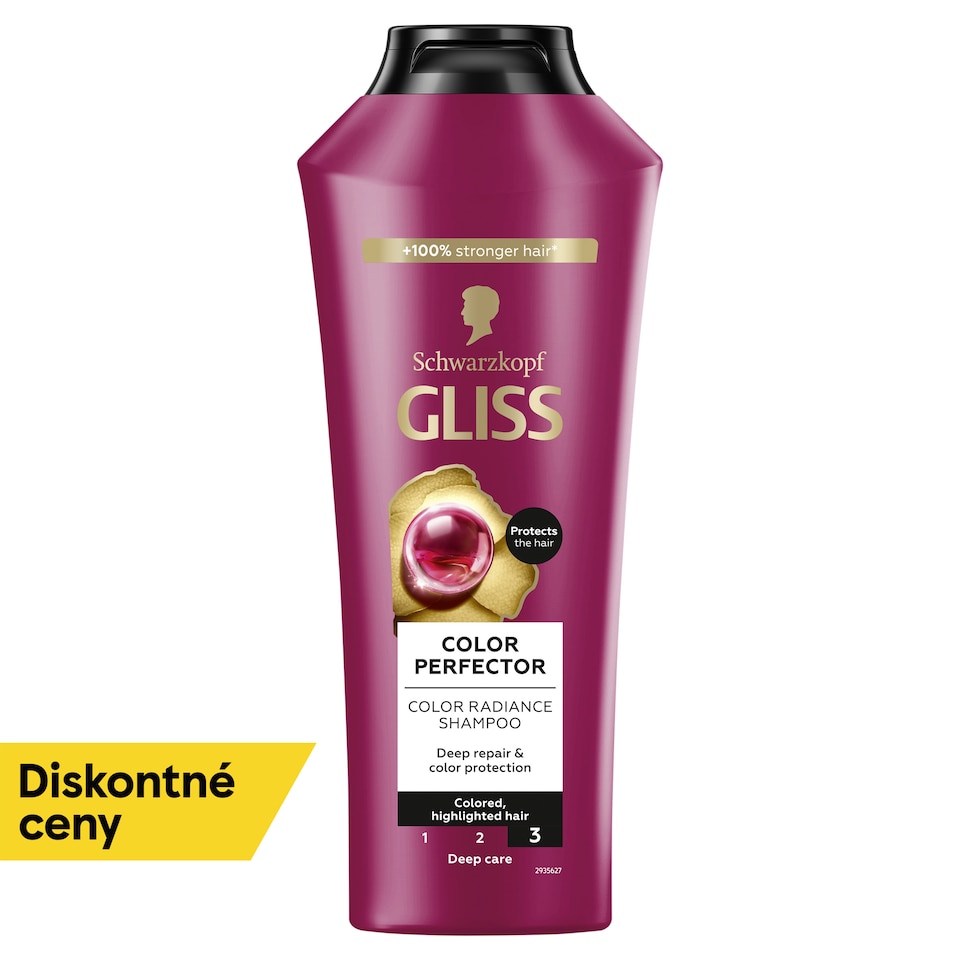 obrázok 1 z Schwarzkopf Gliss Color Perfector rozjasňujúci šampón 400 ml