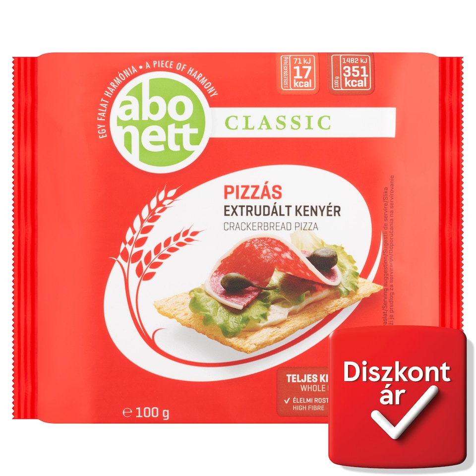 Abonett Classic pizzás extrudált kenyér 100 g  1. kép