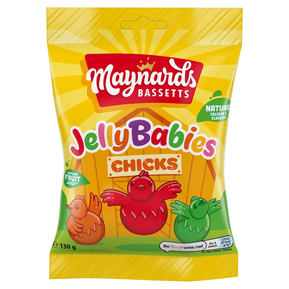 Maynards Bassetts Jelly Baby Chicks 130g