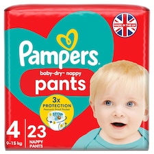Pampers Baby-Dry Nappy Pants Size 4 23 Pack