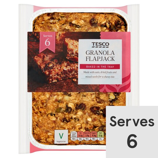 Tesco Granola Flapjack Traybake 275G Tesco Groceries
