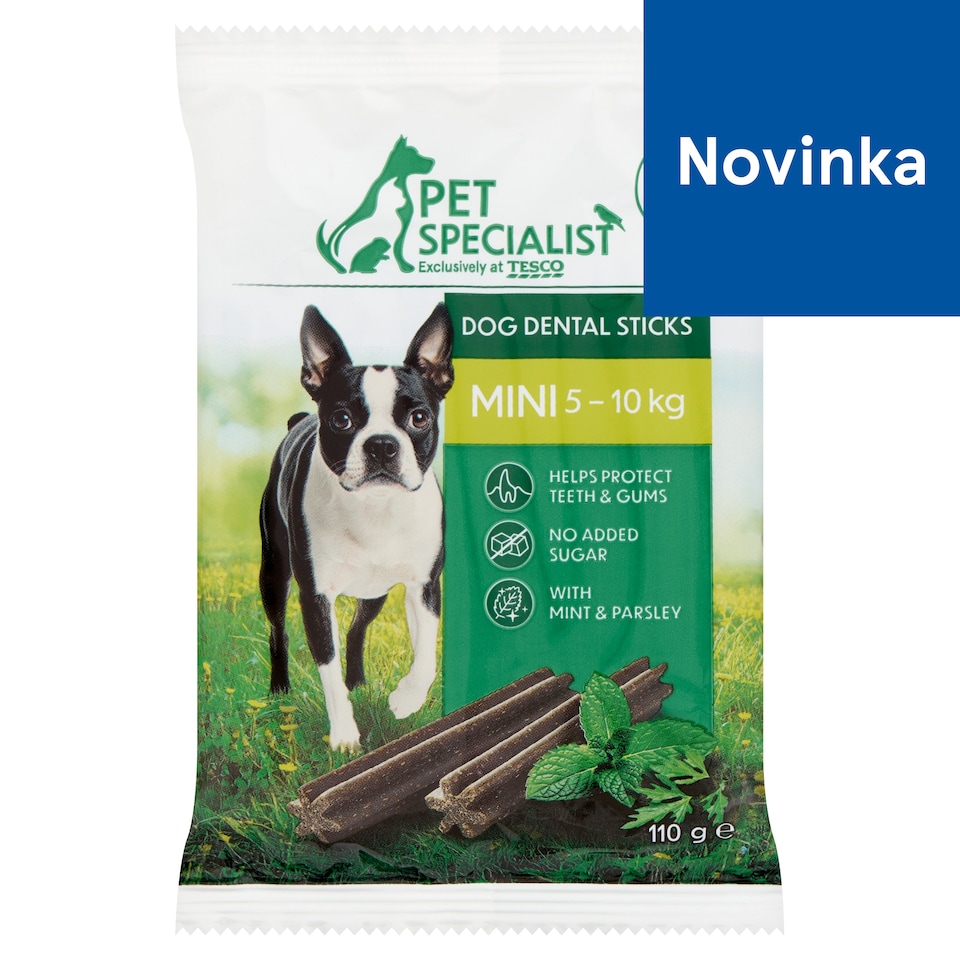 Pet Specialist Mini Dog Dental Sticks with Mint and Parsley 7 pcs 110 g