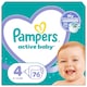Pampers Active Baby Pelenka, Méret: 4, 76 db Pelenka, 9kg-14kg  1. kép
