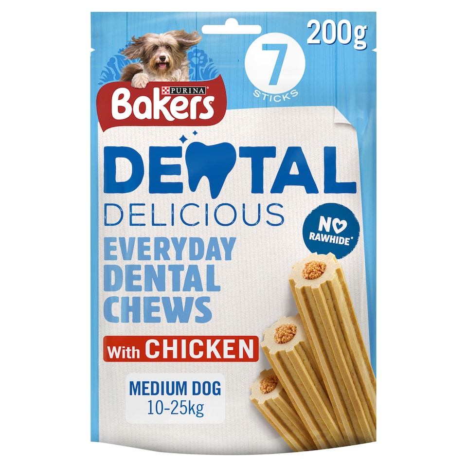 image 1 of Bakers Dental Delicious Medium Chicken 200G