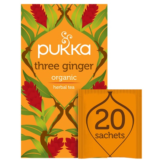 Pukka Organic 3 Ginger 20 Tea Bags 36G Tesco Groceries