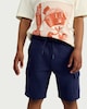image 1 of F&F Boys Cotton Rich Drawstring Cargo Shorts in Navy