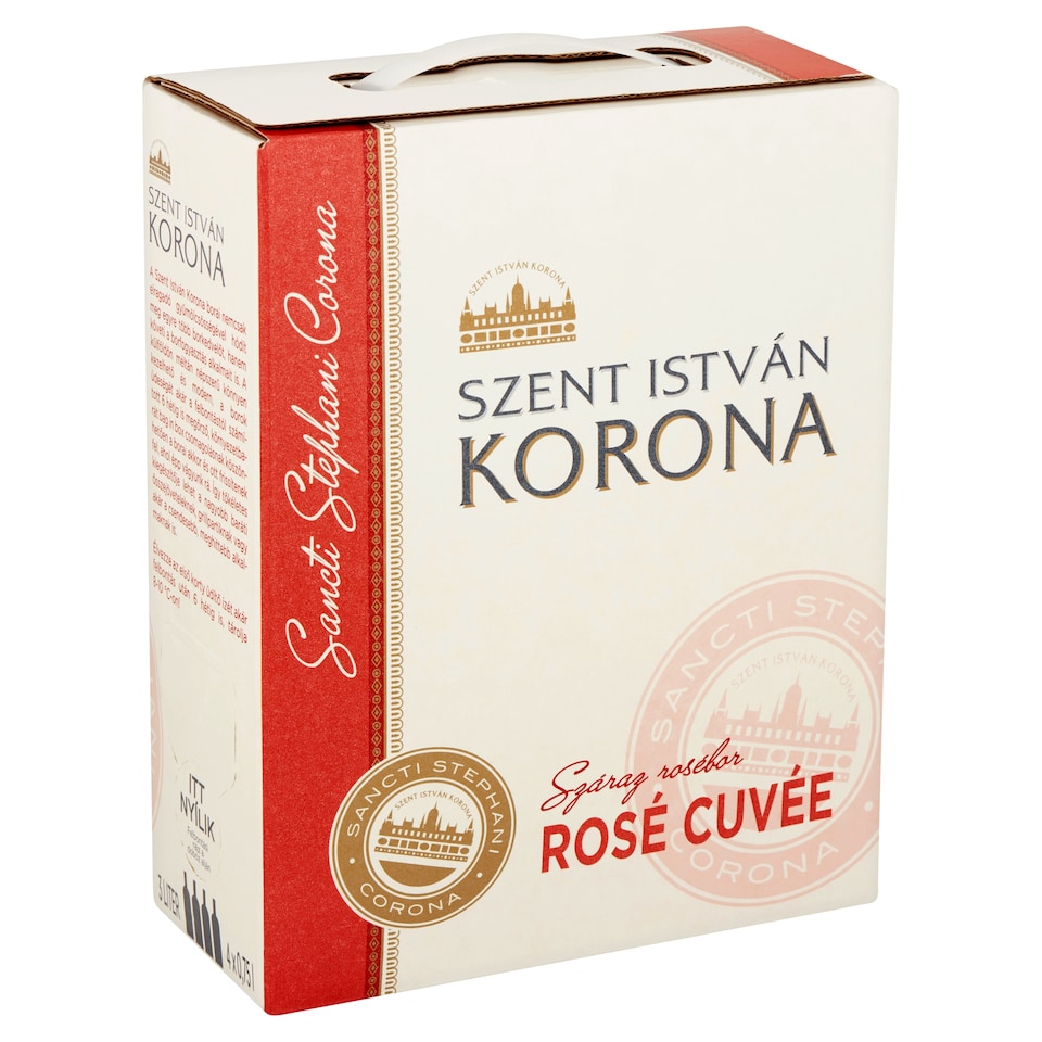Szent István Korona Dunántúli Rosé Cuvée száraz rosébor 12,5% 3 l 1. kép