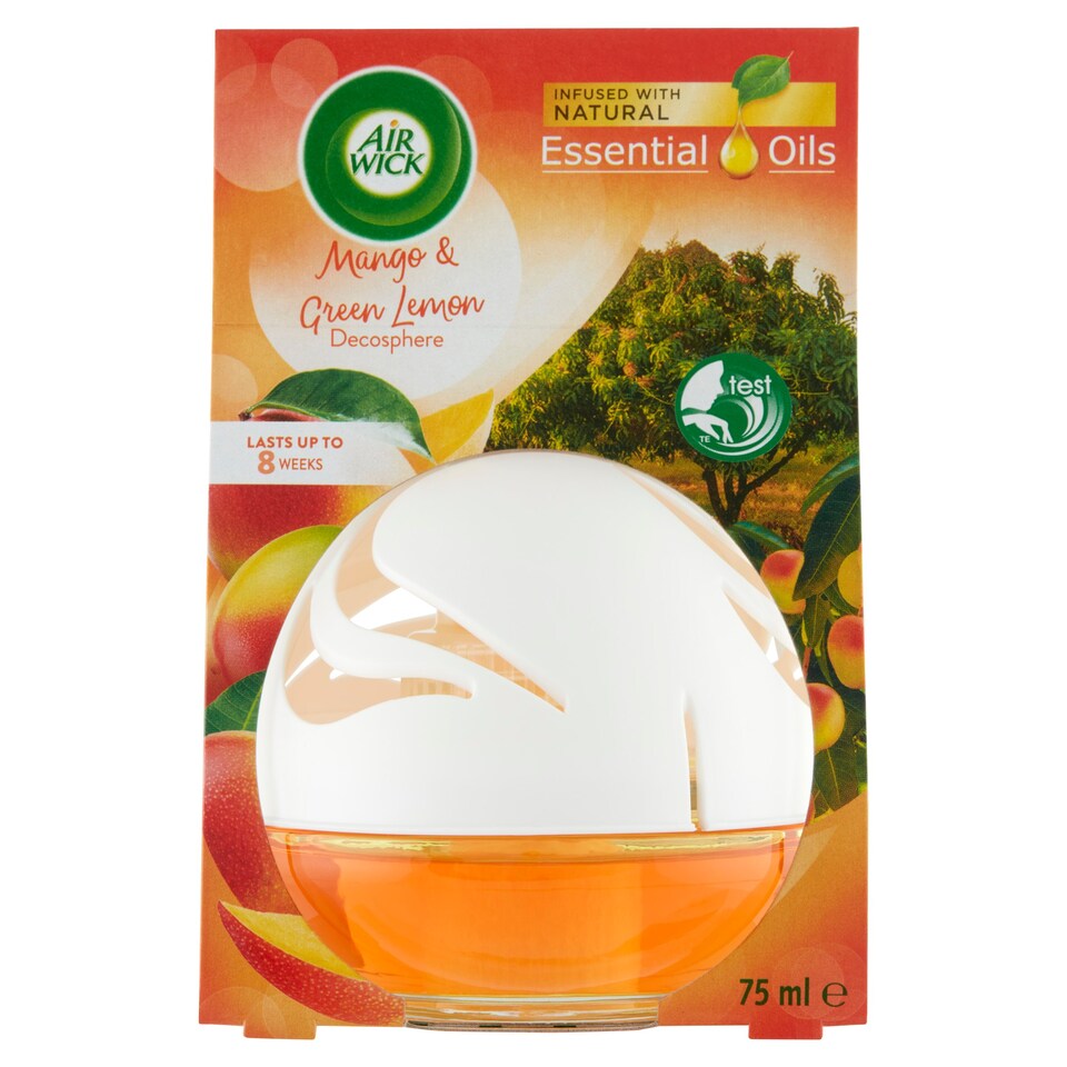 Air Wick trópusi mangó és zöld citrom illatú légfrissítő gömb 75 ml