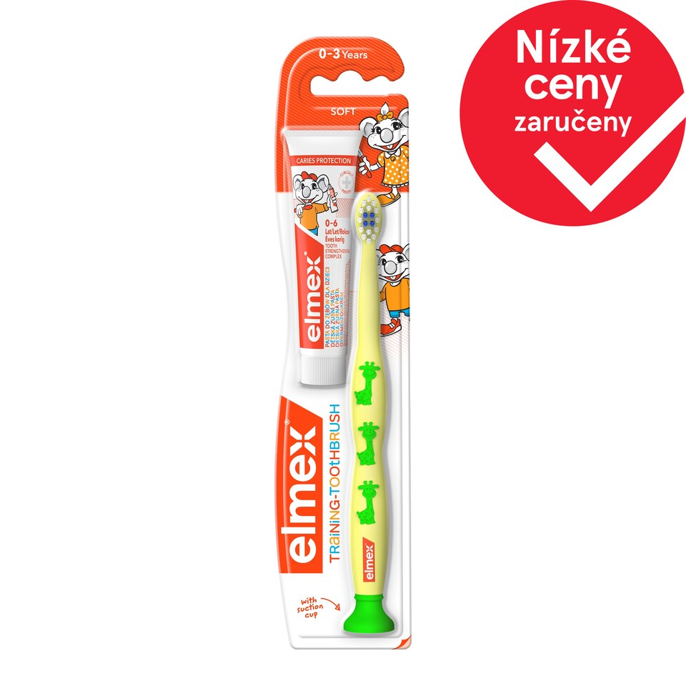 Obrázek 1 pro produkt elmex® Kids cvičný dětský zubní kartáček pro děti ve věku 0-3 let 1ks