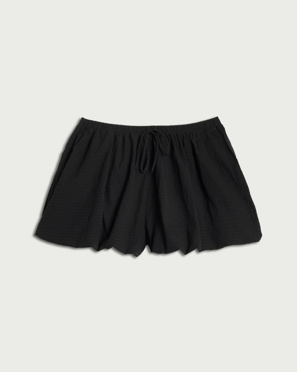 image 1 of OH ME OH MY Cotton Rich Gingham Puffball Skirt in Black