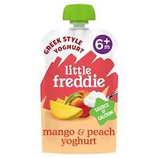 Little Freddie Organic Greek Style Yoghurt Mango & Peach pouch 6m+ 100g