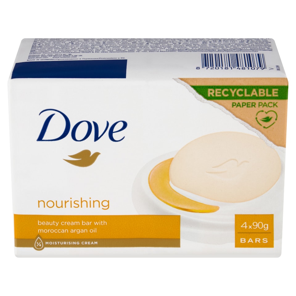 image 1 of Dove Nourishing Beauty Cream Bar 4 x 90 g
