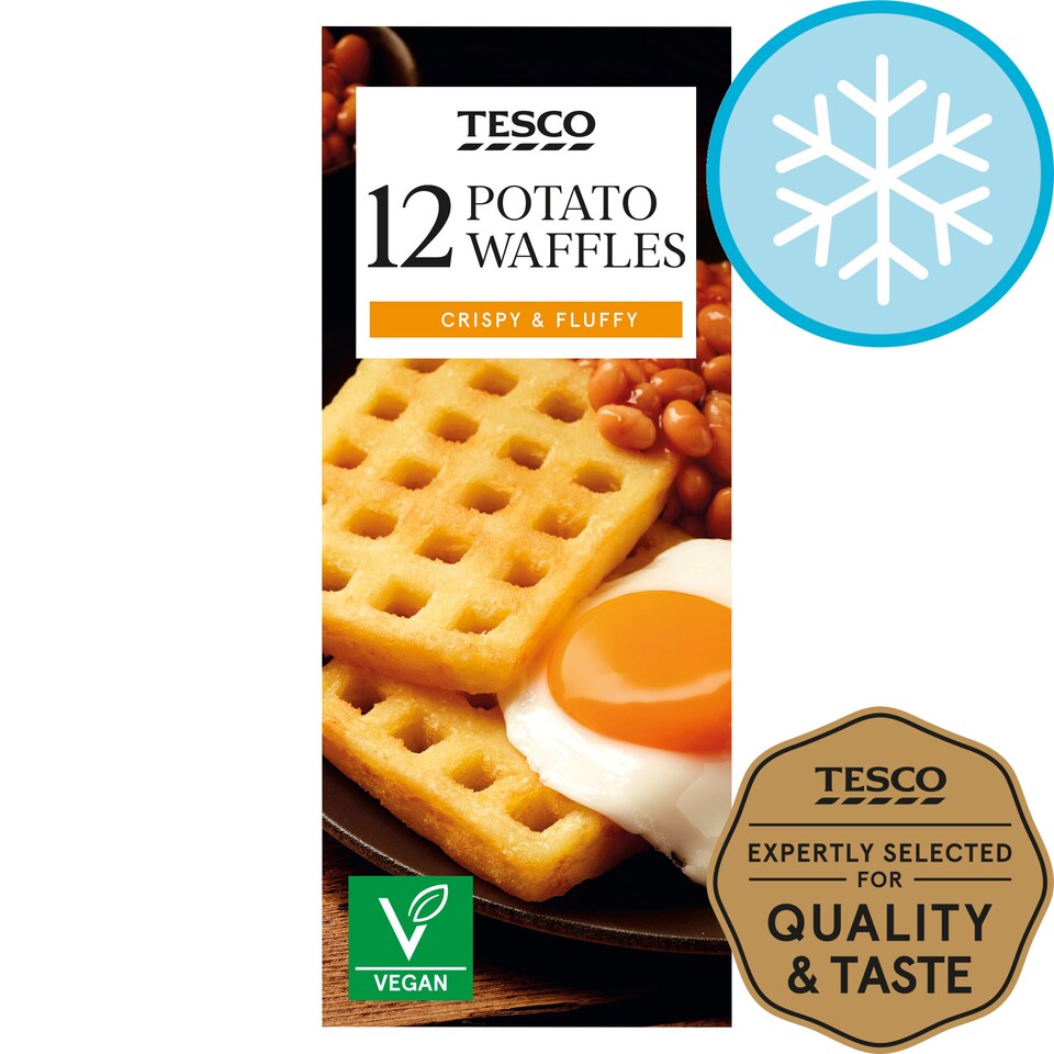 Tesco 12 Potato Waffles 680G Tesco Groceries