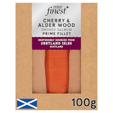 Tesco Finest Cherry & Alder Wood Smoked Salmon Fillet 100g