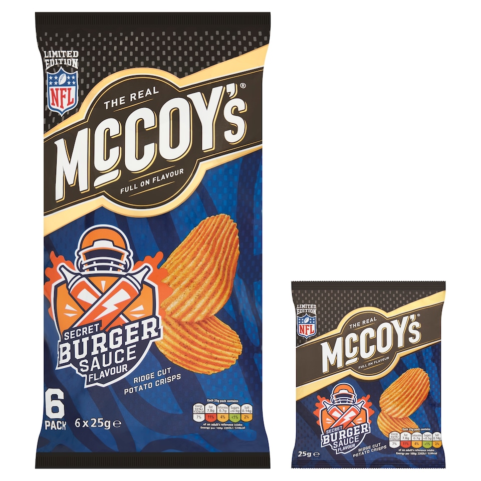 image 1 of McCoy's Secret Burger Sauce Multipack Crisps 6x25g