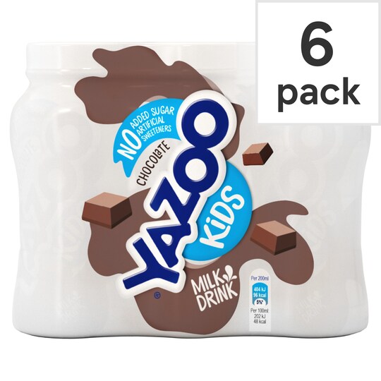 Yazoo No Added Sugar Chocolate 6 Pack 200Ml Tesco Groceries