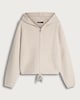 image 4 of F&F Active Knitted Zip Up Hoodie with Wool in Neutral