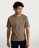 image 2 of The F&F Edit Supima® Cotton Striped Short Sleeved T-Shirt in Tobacco