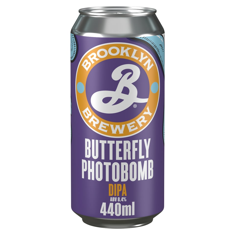image 1 of Brooklyn Brewery Butterfly Photobomb Double IPA Beer Can 440ml 