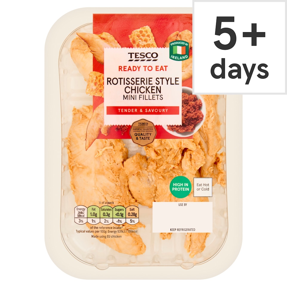 Tesco Rotisserie Style Mini Chicken Fillets 140g