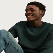 F&F Cotton Rich Regular Fit Crew Neck Sweatshirt in Green