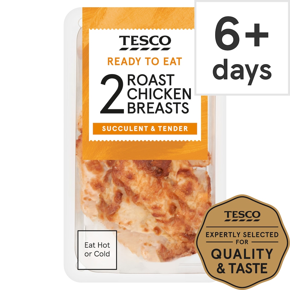 Tesco 2 Roast Cooked Chicken Breast Fillets 245 G