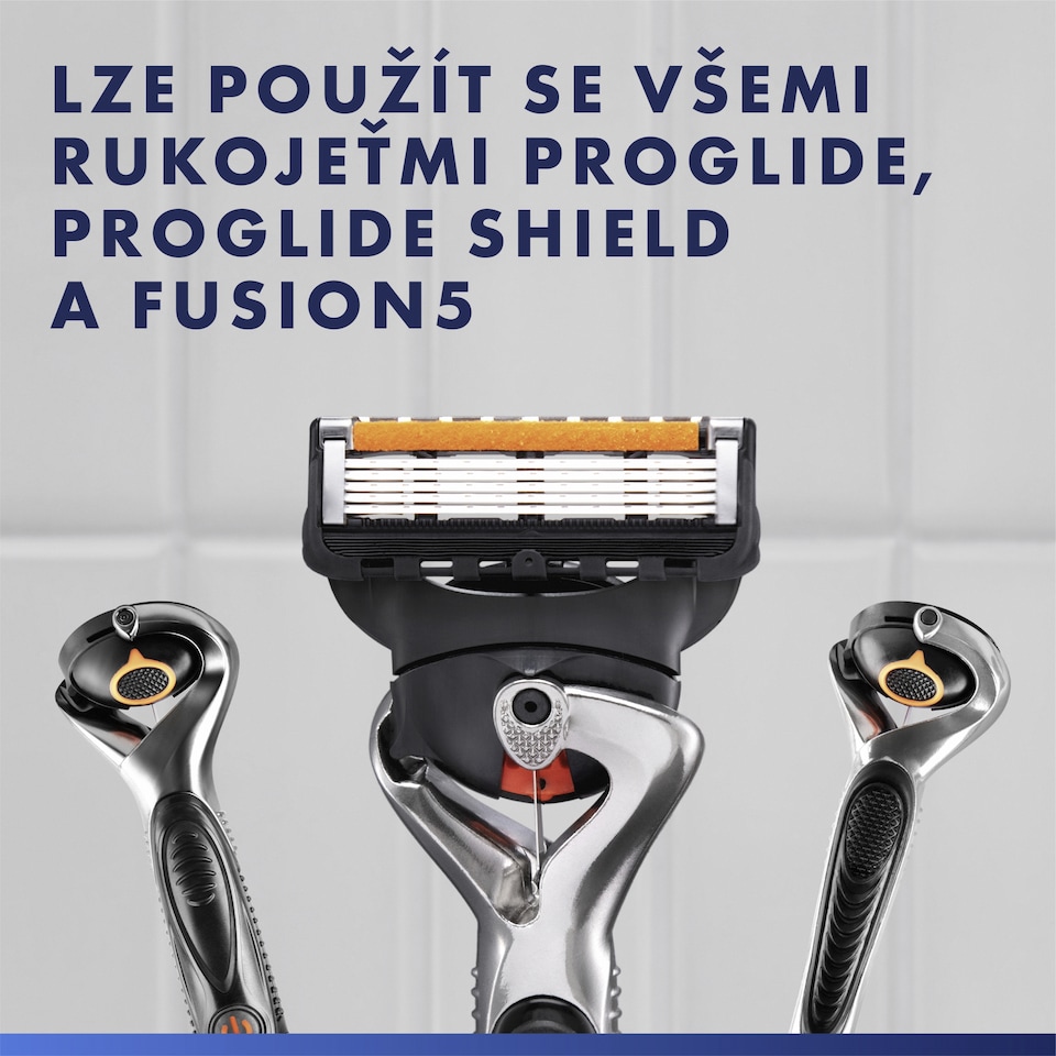 Obrázek 1 pro produkt Gillette ProGlide Náhradní Holicí Hlavice Pro Muže, 5 Břitů A Přesný Zastřihovač
