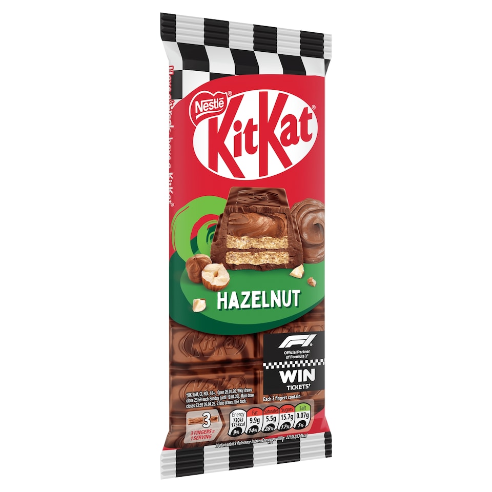 image 1 of KitKat Hazelnut Chocolate Sharing Bar 99g