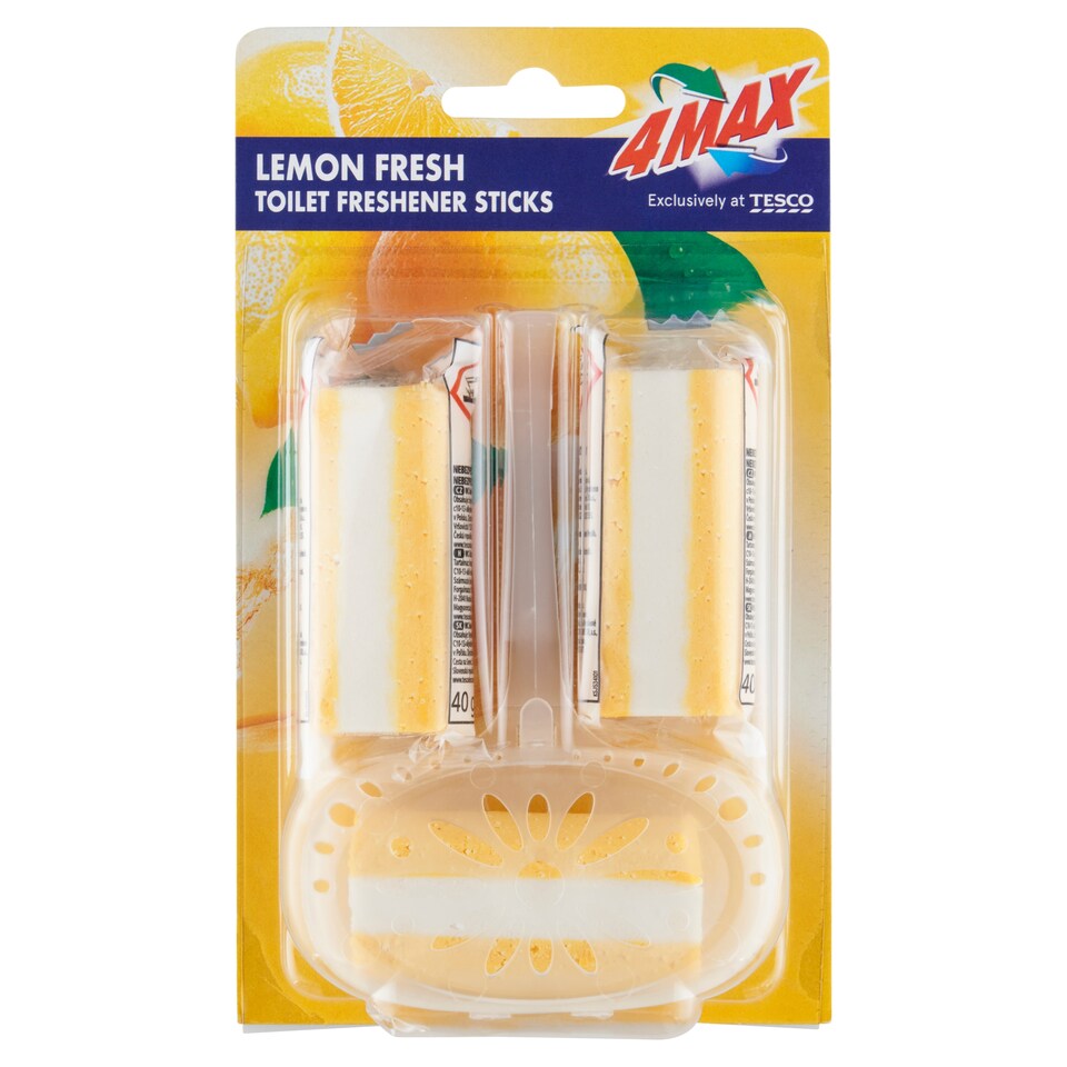 4MAX Lemon Fresh WC illatosító rúd 3 x 40 g (120 g)
