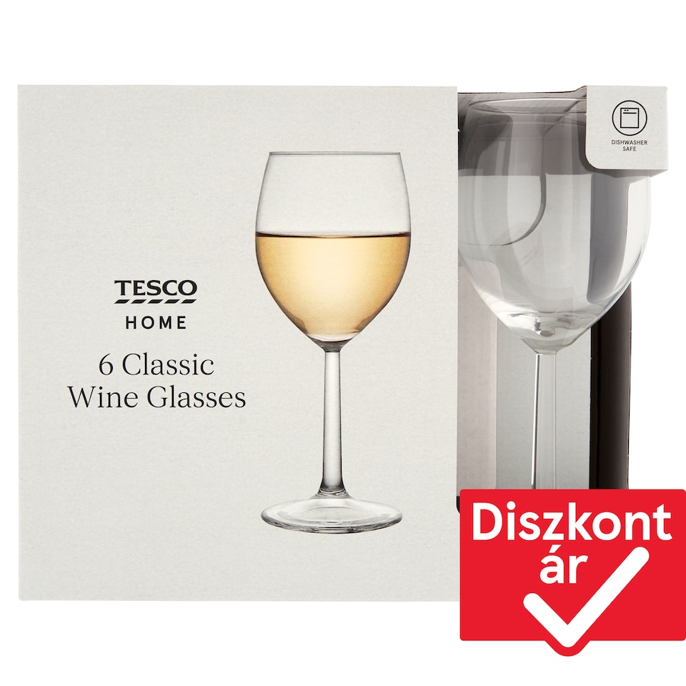 Tesco Home Classic 300 ml-es 6 db-os borospohár készlet  1. kép