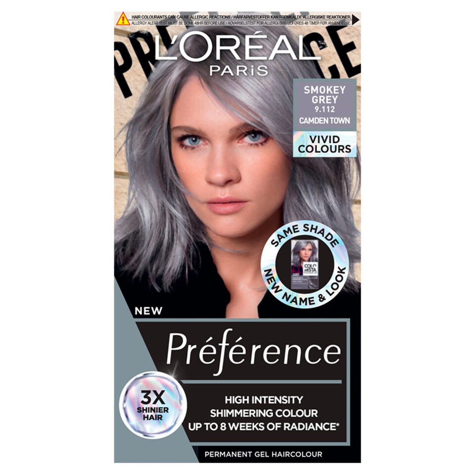 image 1 of L'Oreal Paris Preference Vivids 9.11 Smokey Grey Permanent Hair Dye