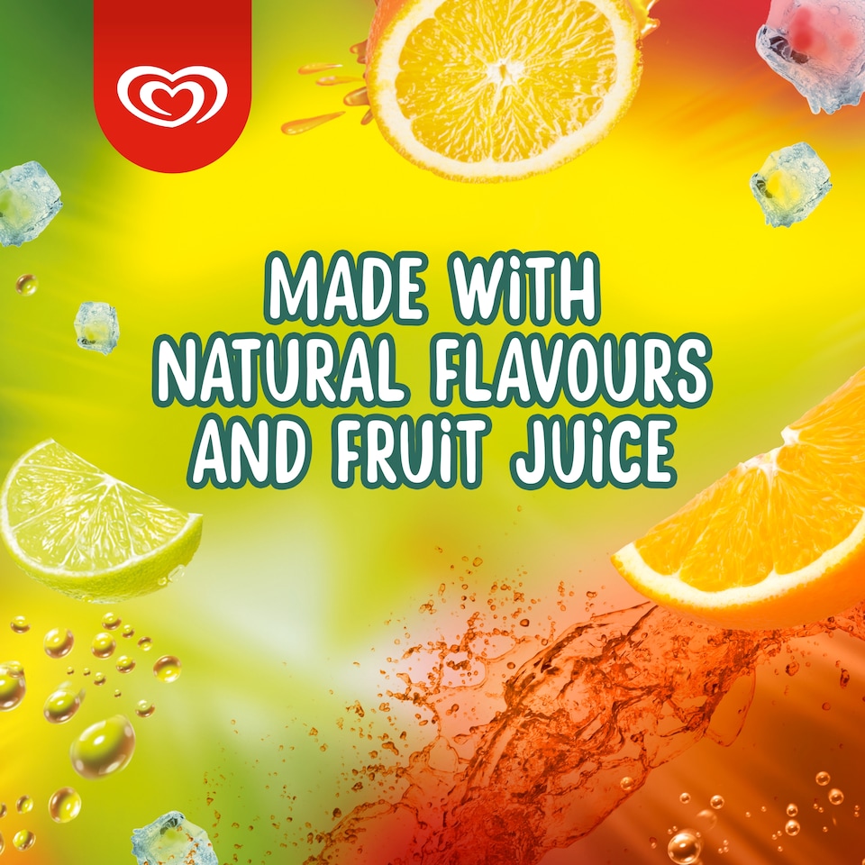 image 1 of Wall's Calippo Mini Orange & Lemon-Lime Ice Lollies 5x80ml