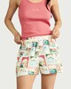 image 2 of F&F Cotton Rich Amalfi Print Short Pyjama Set in Multi Pink