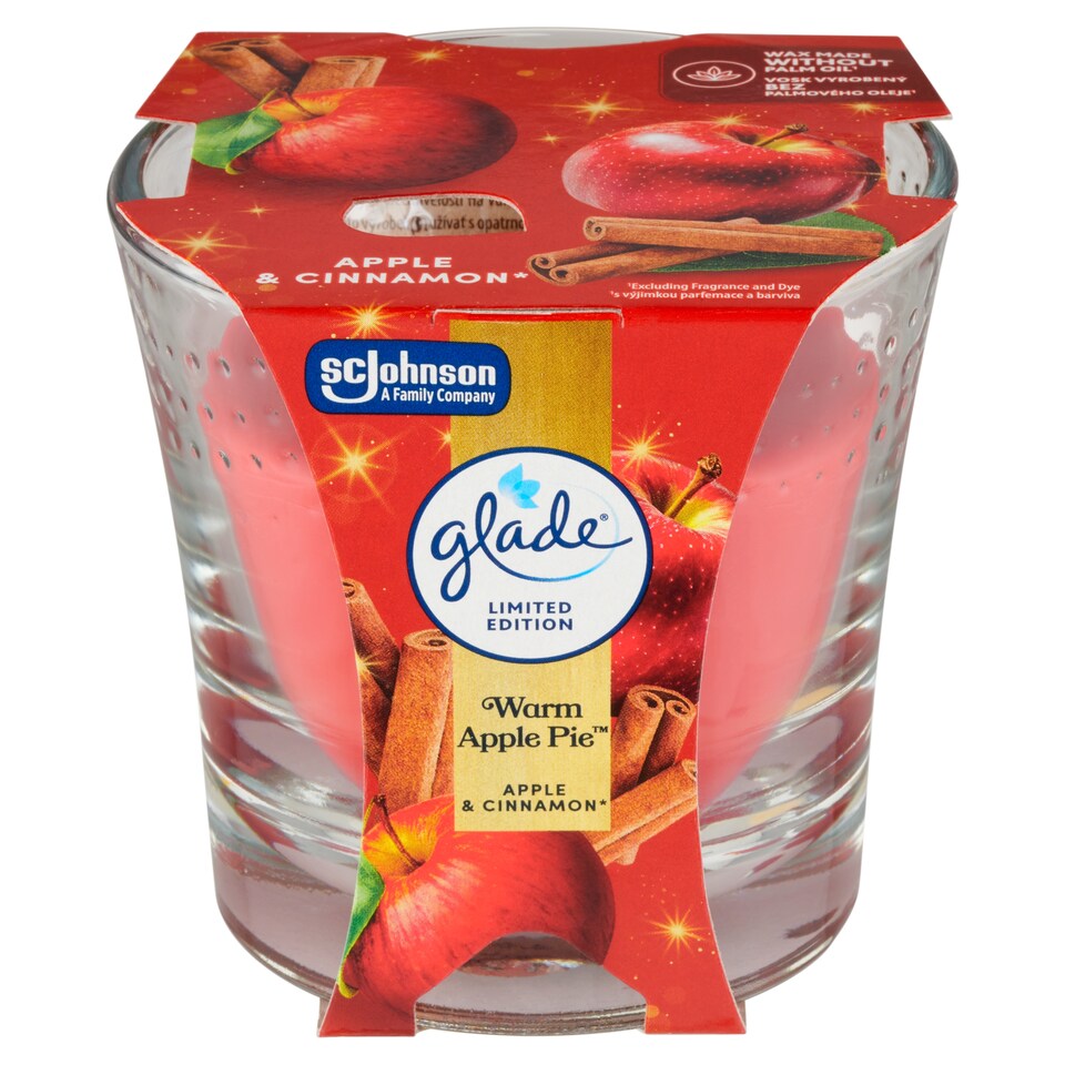 obrázok 1 z Glade Warm Apple Pie parfumovaná sviečka 112 g