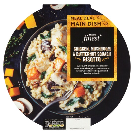 Tesco Finest Chicken And Mushroom Risotto 750G Tesco Groceries