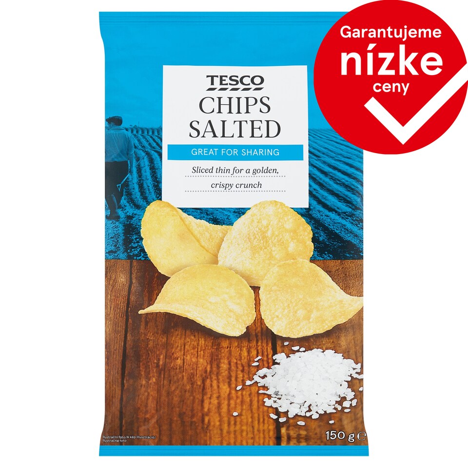 Tesco Smažené zemiakové lupienky solené 150 g