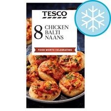 Tesco Chicken Balti Naans 8 Pack 128g
