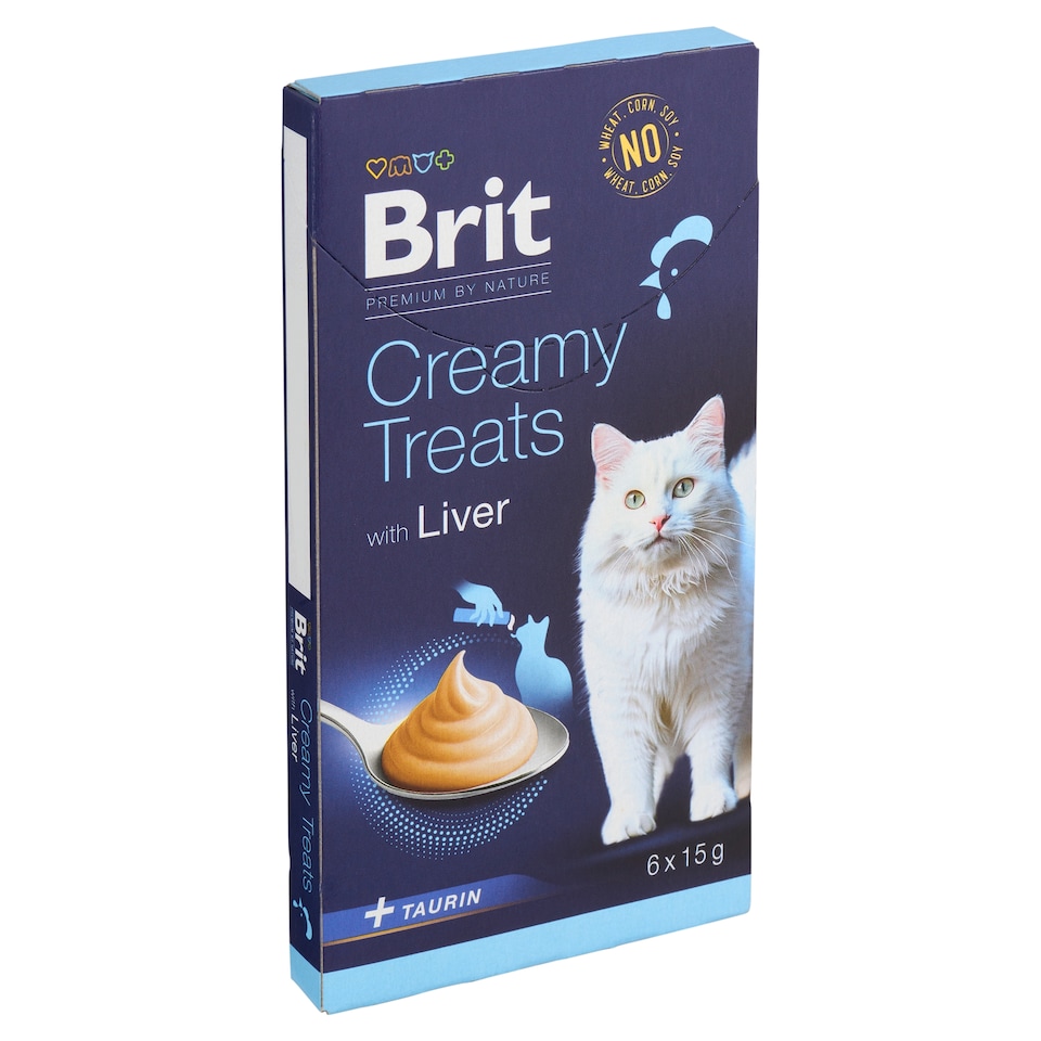 image 1 of Brit Premium by Nature Cat Creamy Treats with Liver 6 x 15g (90g)
