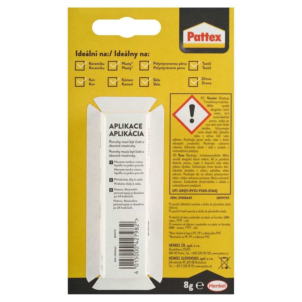 obrázok 1 z Pattex Repair 100% Gel univerzálne lepidlo 8 g