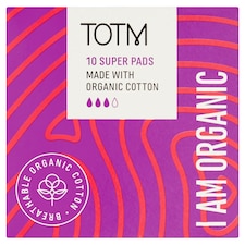 Totm Organic Cotton Super Pads 10S
