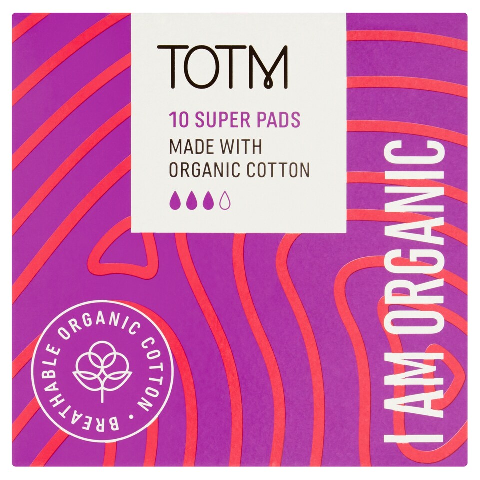 Totm Organic Cotton Super Pads 10S