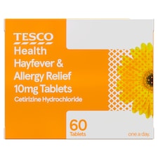 Tesco Health Cetirizine Hayfever & Allergy Relief Tablets 60s