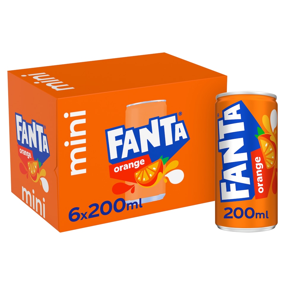 image 1 of Fanta Orange Mini 6x200ml