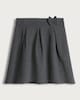 image 4 of F&F School Girls Cotton Rich Bow Detail Pleated Skirt in Grey