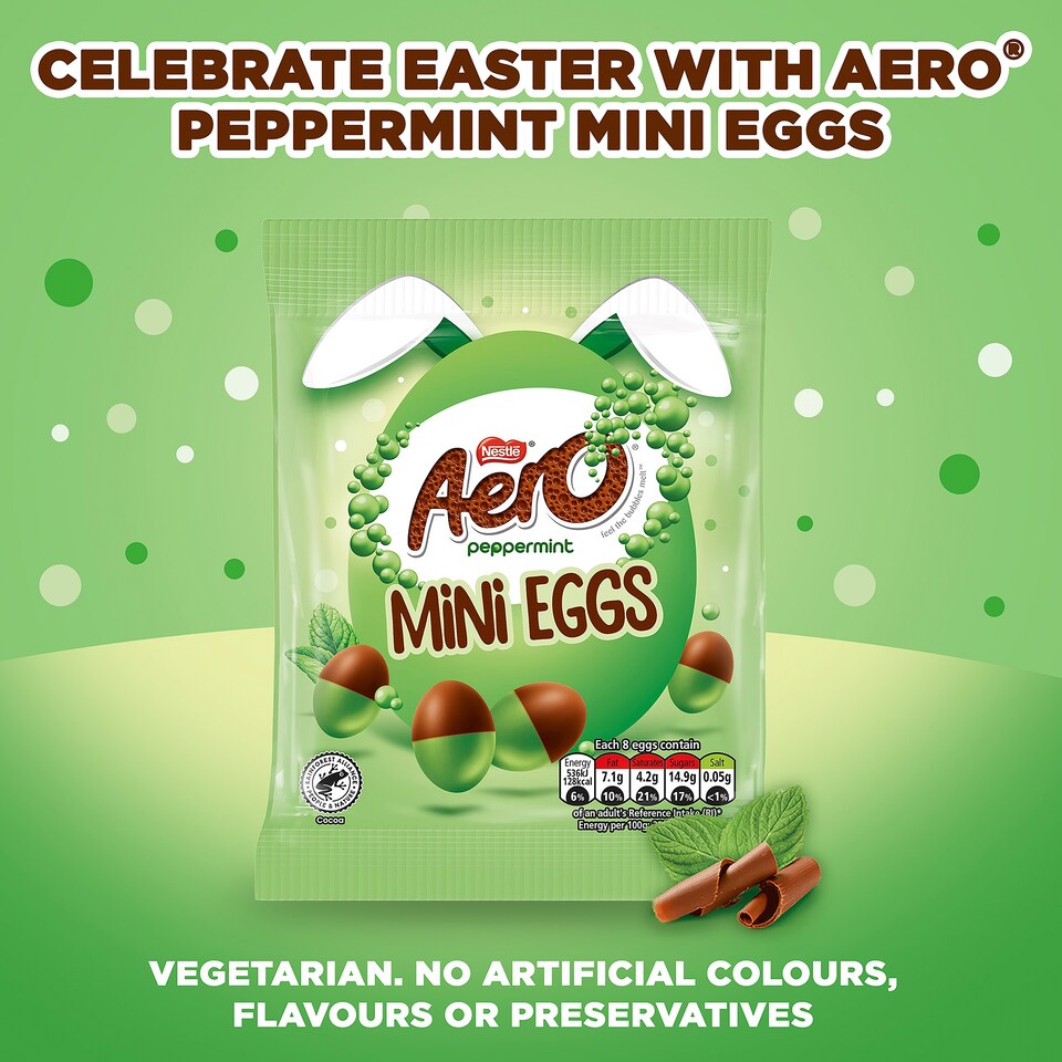 image 1 of Aero Peppemint Milk Chocolate Mini Eggs 70G