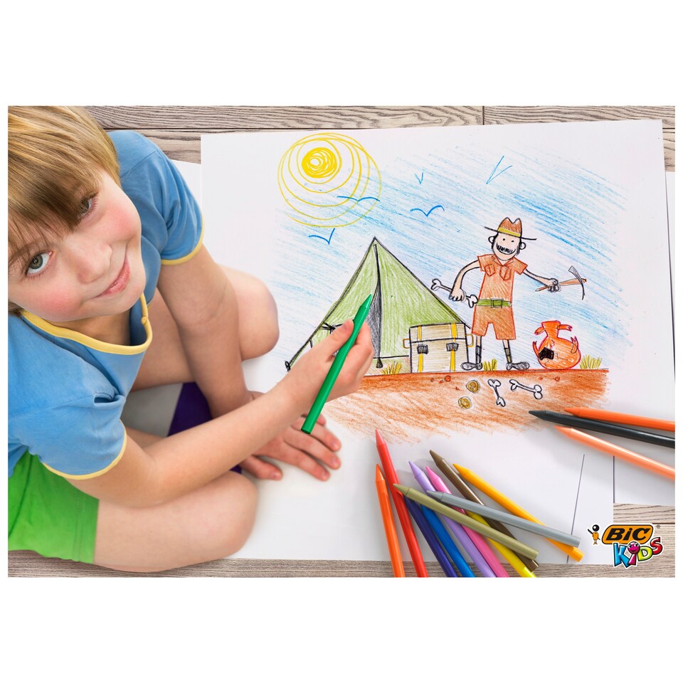 image 1 of Bic Kids Plastidecor Crayons, 12 Pack
