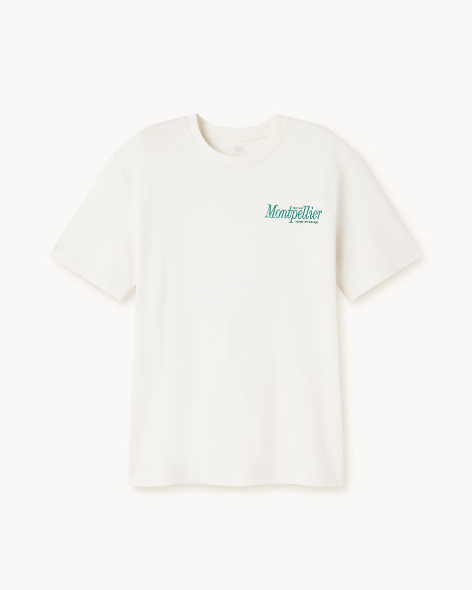 image 1 of F&F Pure Cotton Slogan T-Shirt in Ecru