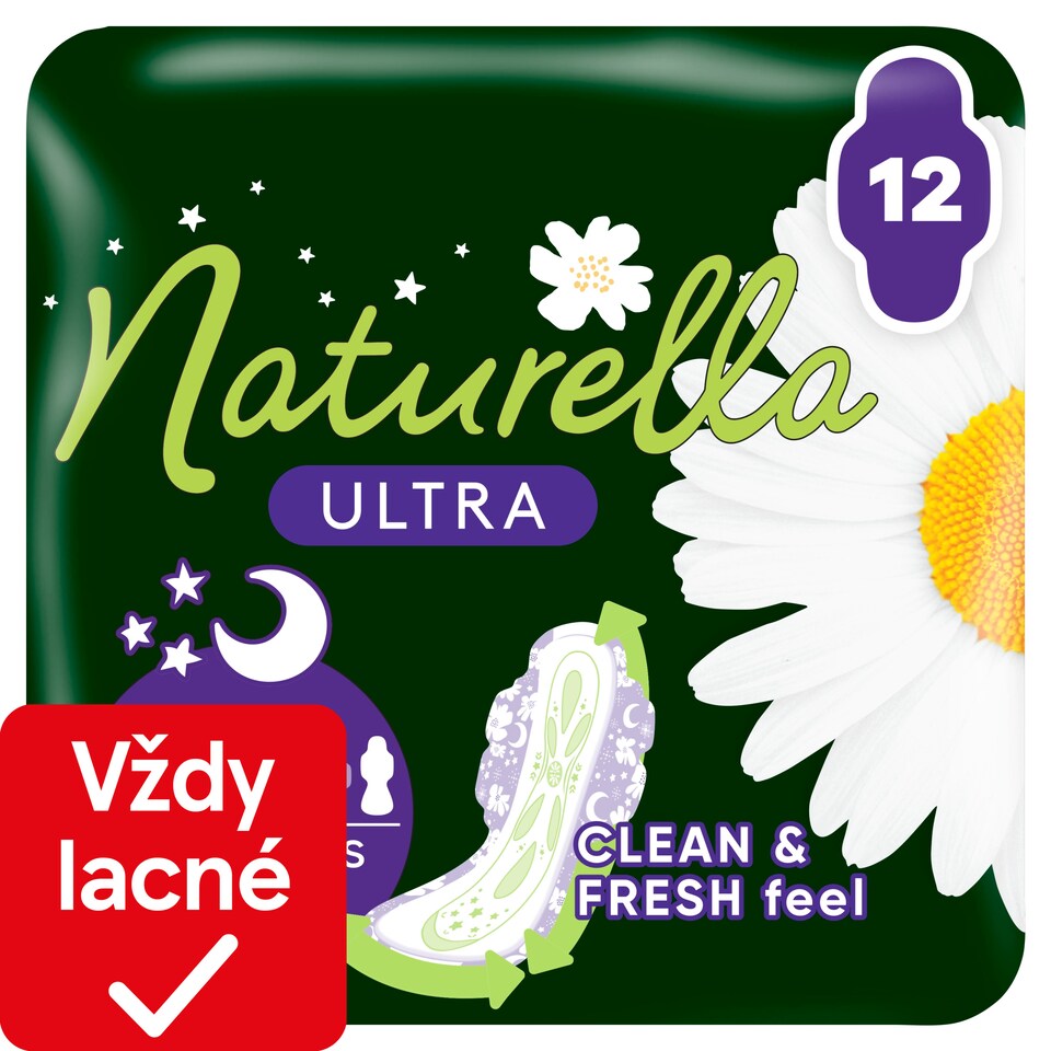 obrázok 1 z Naturella Ultra Night Plus vložky s krídelkami veľkosť 5 12 ks